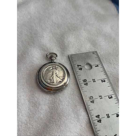 Vintage Colibri Walking Liberty Coin Half Dollar Pocket Watch Working Vintage main image 5